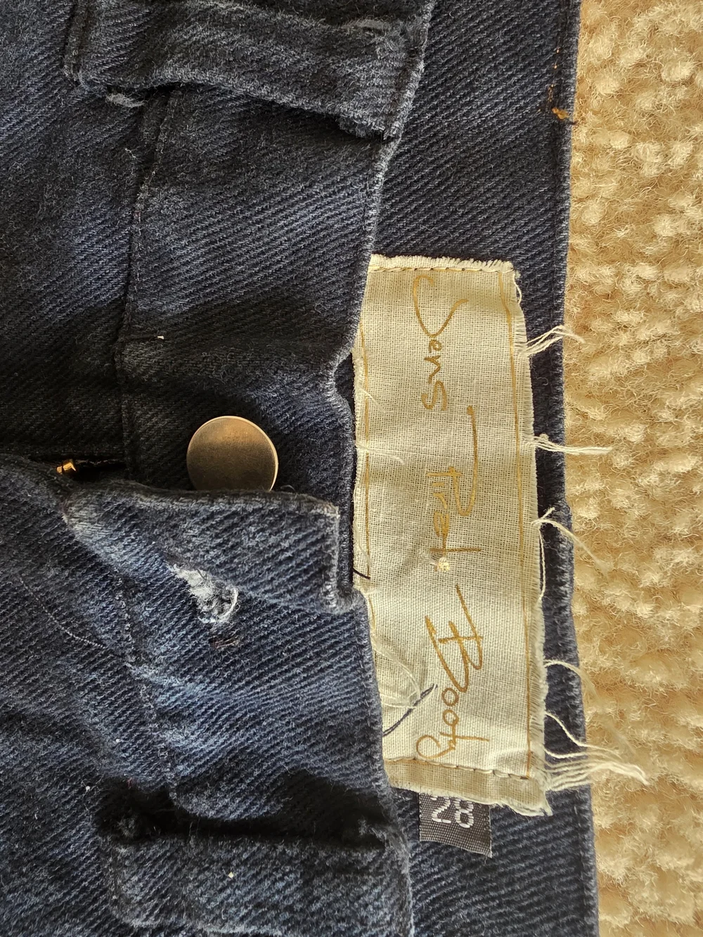 7 For All Mankind Black Denim Lace-Up Shorts